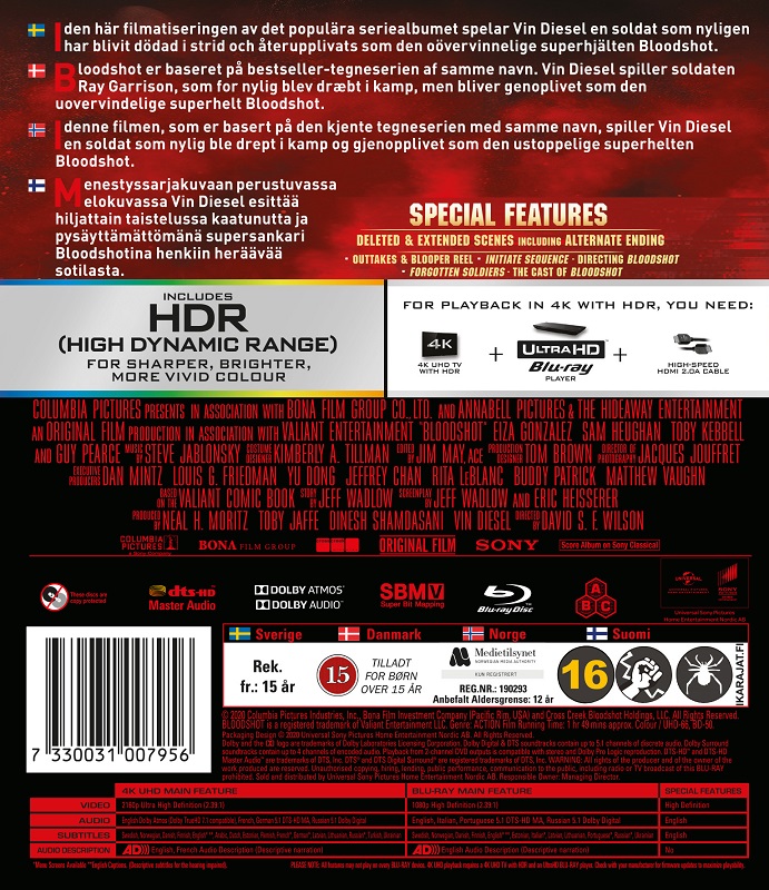 Bloodshot netflix sales